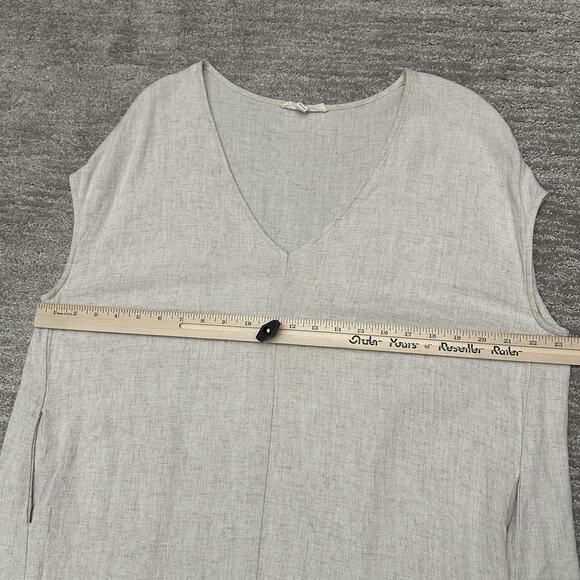 Grade & Gather Dress Womens Small Medium Linen Blend Sleeveless Pockets Flowy - Picture 9 of 11